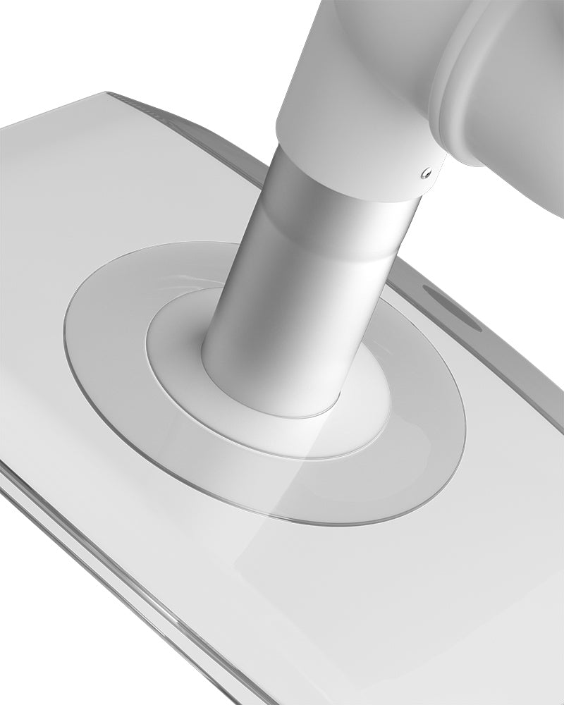 Weißer Absaugarm - Punktabsaugung für Wand